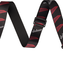 Jackson 2994323004® Strap with Headstock Pattern, Black/Red 