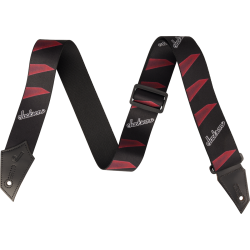 Jackson 2994323004® Strap with Headstock Pattern, Black/Red 