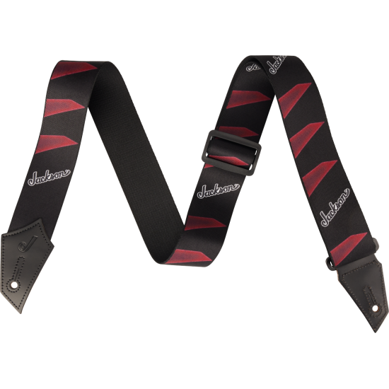Jackson 2994323004® Strap with Headstock Pattern, Black/Red 