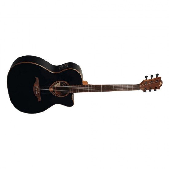 Lag T118ACE Tramontane Auditorium Cutaway Electro Acoustic Guitar - Black Finish Lag T118ACE Tramontane Auditorium Cutaway Electro Acoustic Guitar - Black Finish