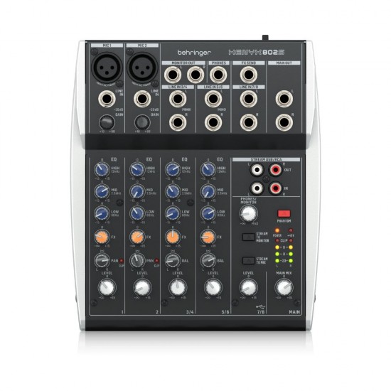 Behringer XENYX 802S Premium Analog 8-Input Mixer with USB Streaming Interface Behringer XENYX 802S Premium Analog 8-Input Mixer with USB Streaming Interface