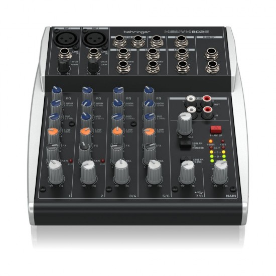 Behringer XENYX 802S Premium Analog 8-Input Mixer with USB Streaming Interface Behringer XENYX 802S Premium Analog 8-Input Mixer with USB Streaming Interface