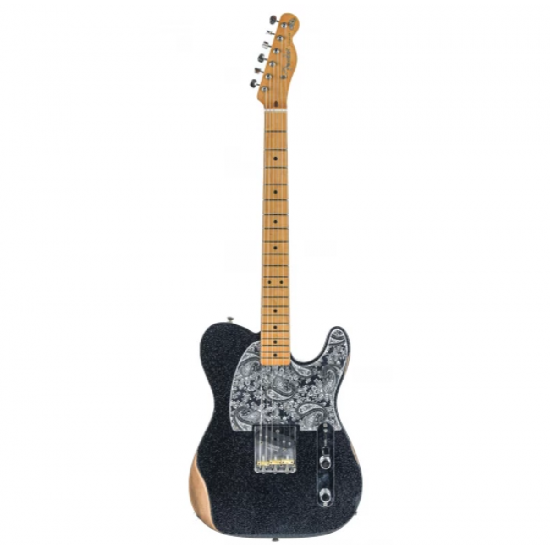 Fender Brad Paisley Road Worn Esquire Electric Guitar - Black Sparkle Fender Brad Paisley Road Worn Esquire Electric Guitar - Black Sparkle