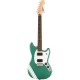 Fender 0371221546 Squier Limited Edition Bullet Competition Mustang HH Electric Guitar in Sherwood Green with White Stripes