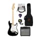 Fender Squier Affinity Stratocaster Electric Guitar Black Bundle
