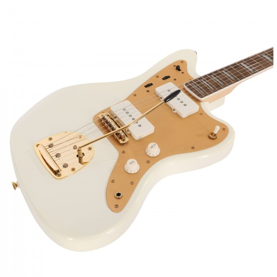 Fender Squier 40th Anniversary Gold Edition Jazzmaster - Olympic White