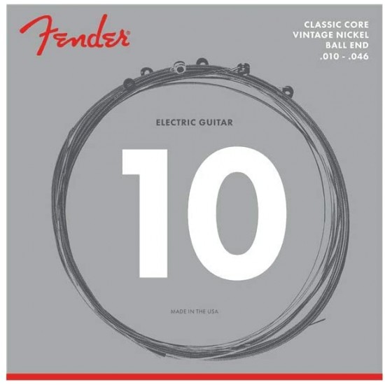 Fender 155R Classic Core Vintage Nickel Ball End Electric Guitar Strings - .010-.046 Regular