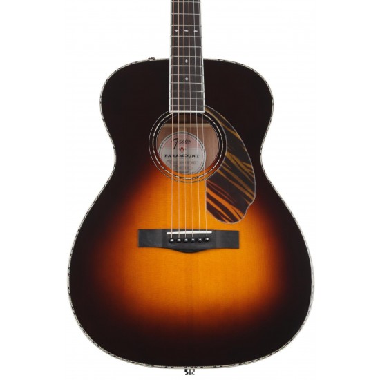 Fender Paramount PO-220E Orchestra Acoustic-electric Guitar - 3-color Vintage Sunburst