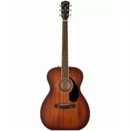 Fender Paramount PO-220E All Mahogany Orchestra Acoustic-electric Guitar - Aged Cognac Burst