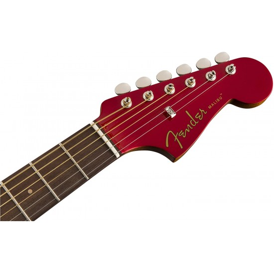 Fender California Classic Malibu Electro-Acoustic Guitar 0970922215 - Hot Rod Red Metallic