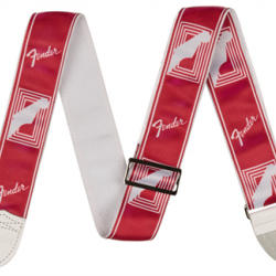 Fender  0990627009 Monogrammed Custom Color Candy Apple Red 2" Guitar Strap