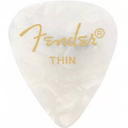 Fender 1980351180-351 Shape Classic Celluloid Picks - Thin White