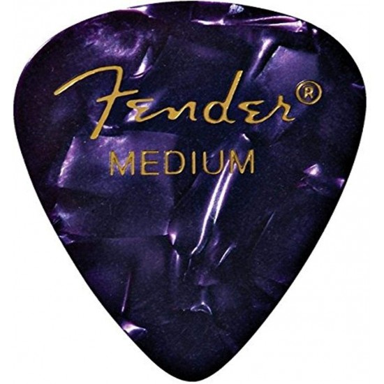 Fender Medium 351 Shape Premium Guitar Picks, Purple Moto Fender Medium 351 Shape Premium Guitar Picks, Purple Moto