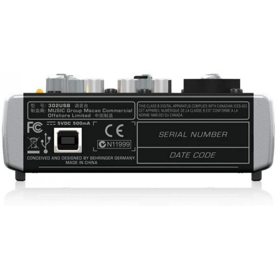 Behringer Xenyx 302USB Mixer with USB Behringer Xenyx 302USB Mixer with USB