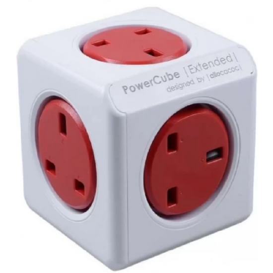 Allocacoc 7100RD PowerCube Original UK - Red Allocacoc 7100RD PowerCube Original UK - Red
