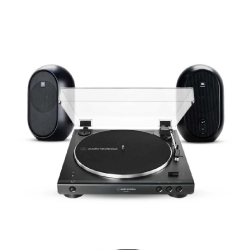 Audio-Technica AT-LP60XBT-BK Fully Automatic Wireless Belt-Drive Turntable (Black) With JBL 104 Bundle