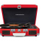 Crosley CR8005D-RE Cruiser Deluxe Vintage 3-Speed Bluetooth Suitcase Turntable, Red