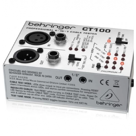Behringer CT100 Professional 6-in-1 Instrument Cable Tester Behringer CT100 Professional 6-in-1 Instrument Cable Tester