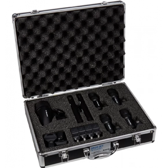 AKG High-Performance Drum Microphone Set, contains: 1x P2, 2x P17, 4x P4 DRUMSET SESSION 1