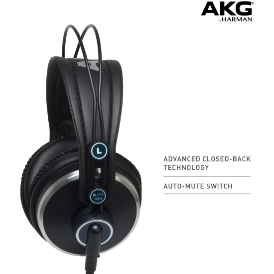 AKG K271 MKII Closed-back Studio and Live Headphones with Mute