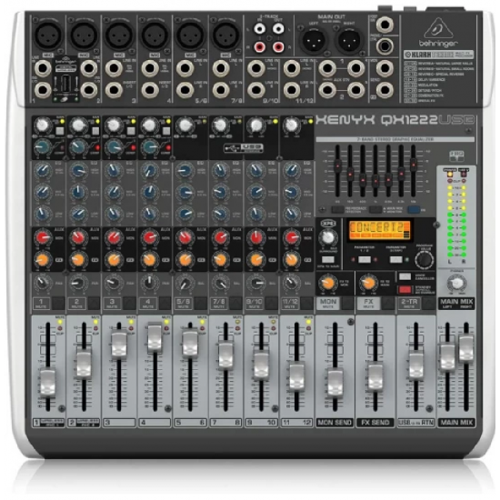 Behringer Xenyx QX1222USB Mixer with USB and Effects