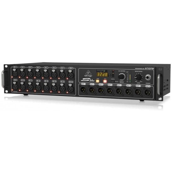 Behringer -S16 I/O Box With 16 Remote-Controllable Midas Preamps Behringer -S16 I/O Box With 16 Remote-Controllable Midas Preamps