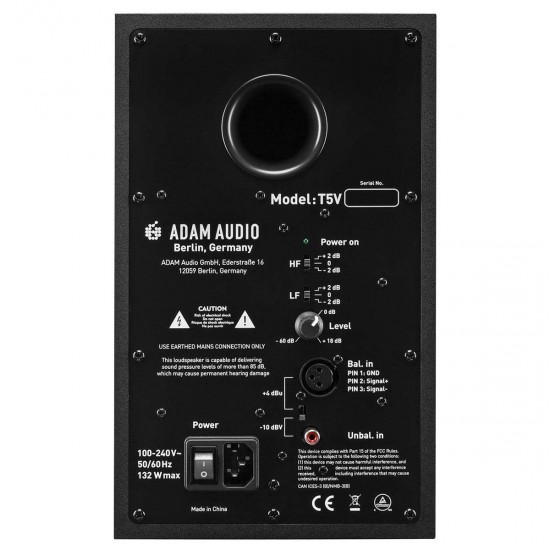 Adam Audio T5V 5inch Powered Studio Monitor Adam Audio T5V 5inch Powered Studio Monitor