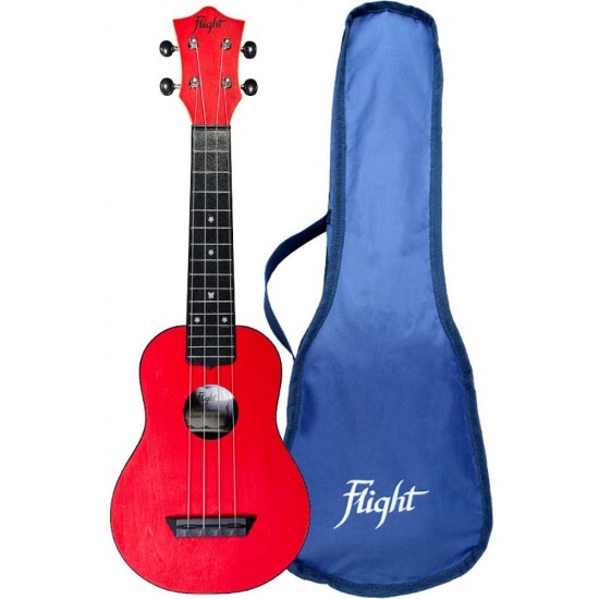 Flight TUS35RD Travel Soprano Ukulele- Red