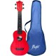 Flight TUS35RD Travel Soprano Ukulele- Red