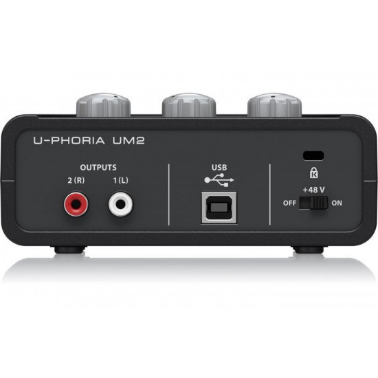 Behringer U-Phoria Um2 Audiophile 2X2 Usb Audio Interface With Xenyx Mic Preamplifier Behringer U-Phoria Um2 Audiophile 2X2 Usb Audio Interface With Xenyx Mic Preamplifier