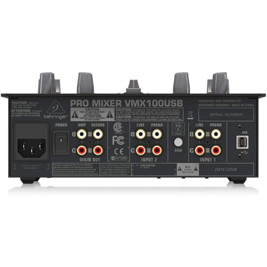 Behringer Pro Mixer VMX100USB 2-channel DJ Mixer Behringer Pro Mixer VMX100USB 2-channel DJ Mixer