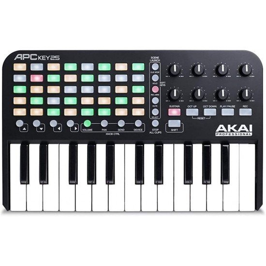 AKAI Professional APC Key 25 - USB MIDI Keyboard Controller for Ableton Live with 25 Piano Style Keys