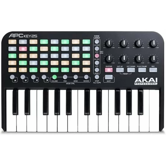 AKAI Professional APC Key 25 - USB MIDI Keyboard Controller for Ableton Live with 25 Piano Style Keys AKAI Professional APC Key 25 - USB MIDI Keyboard Controller for Ableton Live with 25 Piano Style Keys