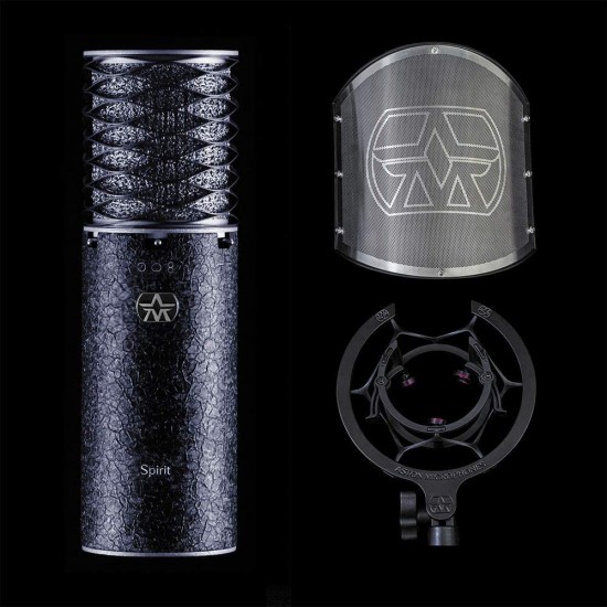 Aston Spirit Black Bundle Condenser Microphone Bundle With Swiftshield