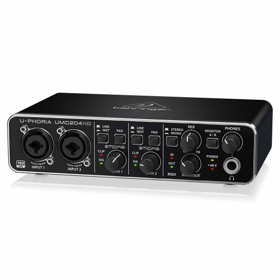 Behringer U-Phoria UMC204HD USB Audio Interface Behringer U-Phoria UMC204HD USB Audio Interface