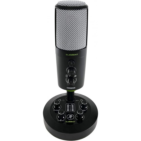 Mackie CHROMIUM Premium USB Condenser Microphone with Built-in 2-Channel Mixer