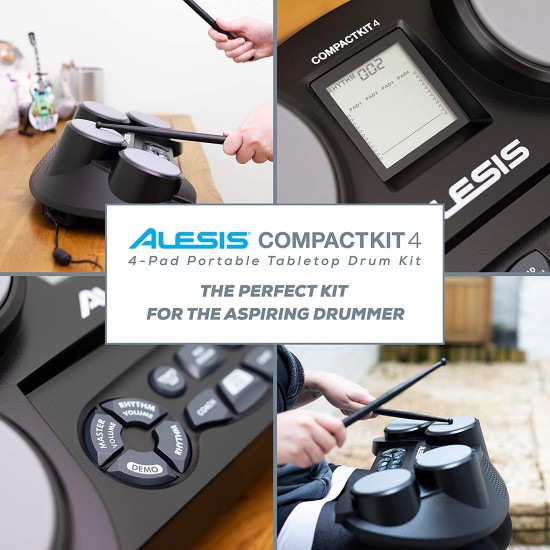 Alesis Compactkit4 4-Pad Portable Tabletop Drum Kit Alesis Compactkit4 4-Pad Portable Tabletop Drum Kit