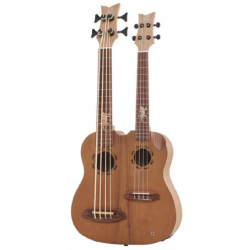 Ortega Tenor Size Double Neck Ukulele/ Uke Bass Natural - Hydra-BSTE