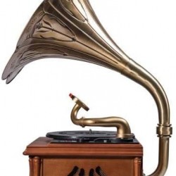 MJI 651 Gramaphone Classic Bronze Horn Turntable