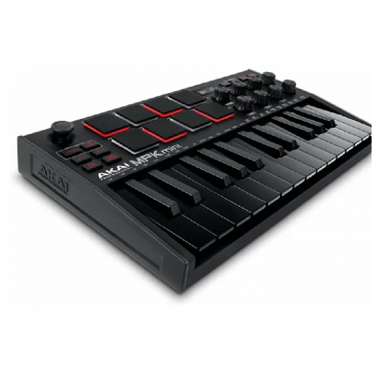 Akai Professional Mpkmini3B 25 Key Usb Midi Keyboard Controller Black