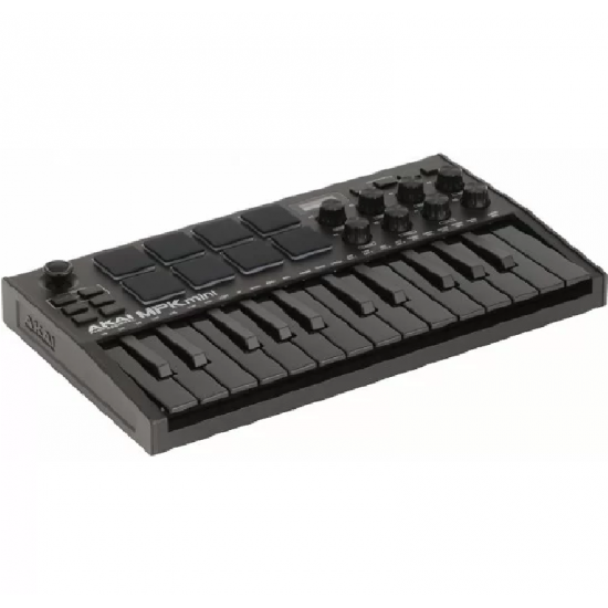 Akai Professional Mpkmini3B 25 Key Usb Midi Keyboard Controller Black