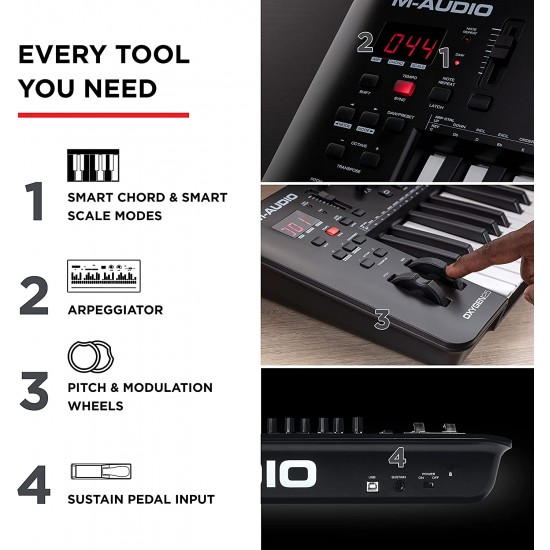 M-Audio Oxygen 25 (MKV) USB MIDI Controller with Smart Controls and Auto-Mapping