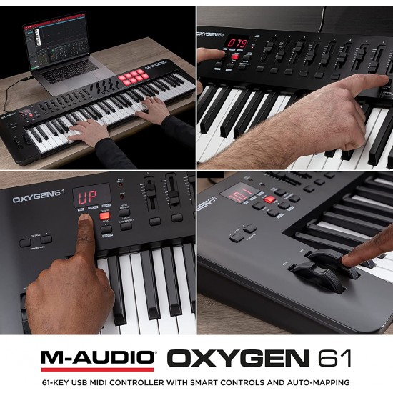 M-Audio Oxygen 61 (MKV) USB MIDI Controller with Smart Controls and Auto-Mapping