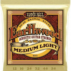 Ernie Ball P02003 Medium Light Earthwood 80/20 Bronze Acoustic Strings