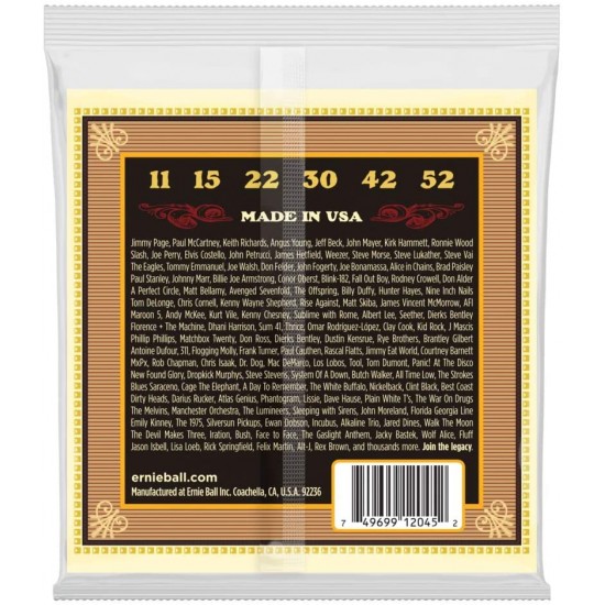 Ernie Ball Earthwood Extra Light 80/20 Bronze Acoustic Guitar Strings- 10-50 Gauge