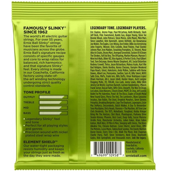 Ernie Ball P02629 8-String Regular Slinky Nickel Wound Electric Guitar Strings, 10-74 Gauge 