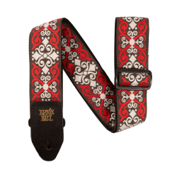 Ernie Ball P04695 Jacquard Guitar Strap - Red Trellis