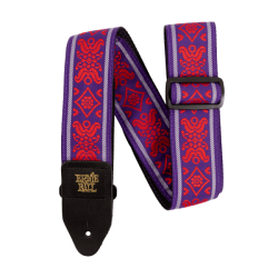 Ernie Ball P05330 2-inch Jacquard Guitar Strap - Royal Flush Red