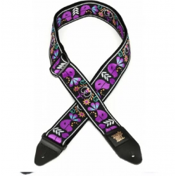 Ernie Ball EB5331 2-inch Jacquard Guitar Strap - Purple Bird Lupin