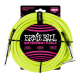 Ernie Ball P06080 Braided Straight to Right Angle Instrument Cable - 10 foot Neon Yellow